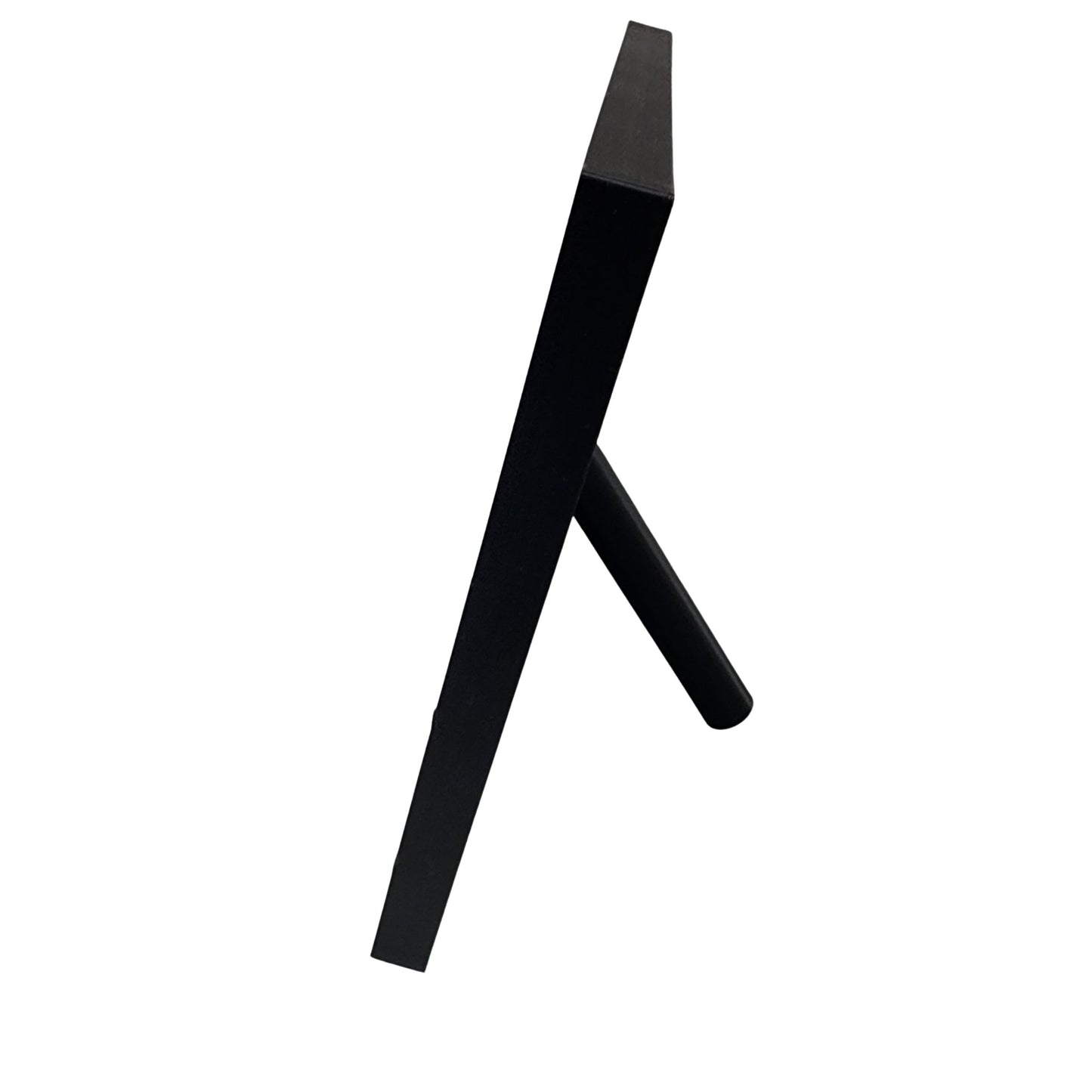 Black magnetic stand on a white background - side view