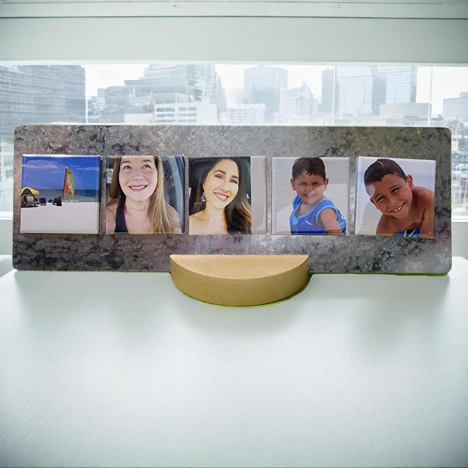 sleek steel magnetic frame for photo magnets