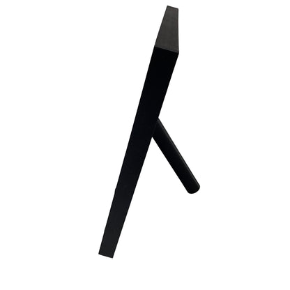 Black magnetic stand on a white background - side view
